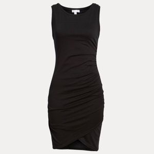 Leith Ruched Tank Dress in Black